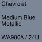 Preview: Chevrolet, Medium Blue Metallic, WA986A / 24U.